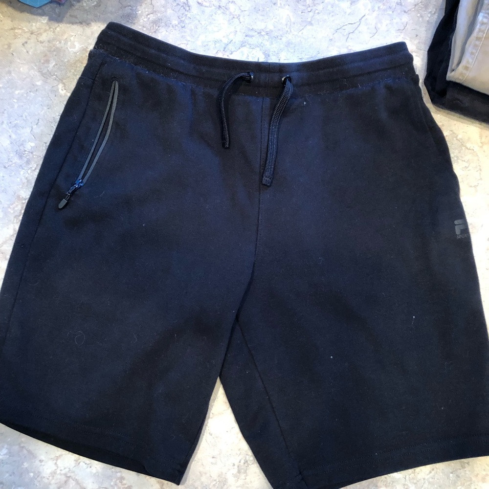 Black FILA sweat shorts